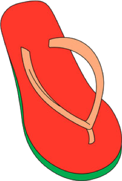 A rubber tsinelas